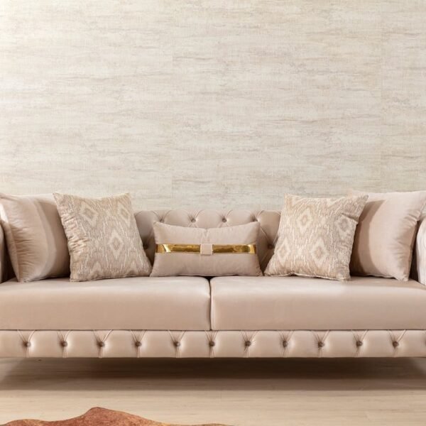 Elegance Button Loveseat Ivory